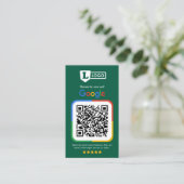 Carte De Visite Google Bewertungskarte mit QR code (Debout devant)