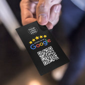 Carte De Visite Google Business Review 5 étoiles Qr Code noir