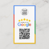 Carte De Visite Google Business Review 5 Star Qr Code (Devant)