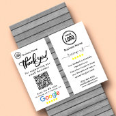 Carte De Visite Google Critiques Avec Merci Et Code QR