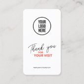 Carte De Visite Google Laissez-nous examiner QR Code Merci d'entre (Dos)