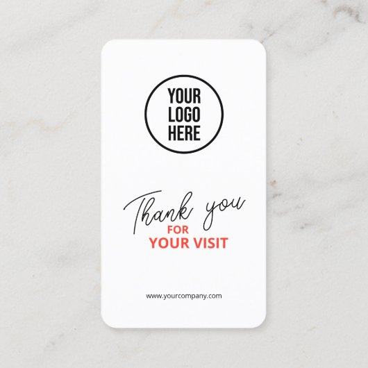 Carte De Visite Google Laissez-nous examiner QR Code Merci d'entre (Dos)