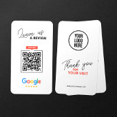 Carte De Visite Google Laissez-nous examiner QR Code Merci d'entre