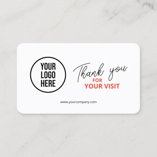 Carte De Visite Google Laissez-nous examiner QR Code Merci d'entre (Dos)