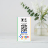 Carte de visite Google Review avec coupon coupon c (Debout devant)