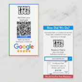 Carte de visite Google Review avec coupon coupon c (Devant / Derrière)