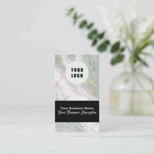 Carte De Visite Google Review Avec Lien Code QR Marqué (Debout devant)