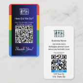 Carte de visite Google Review avec lien Facebook (Devant / Derrière)