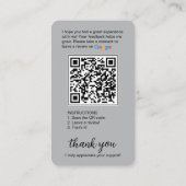 Carte de visite Google Review avec photo et code Q (Dos)