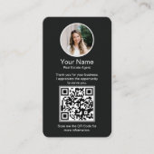 Carte de visite Google Review avec photo et code Q (Devant)