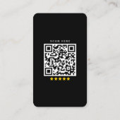 Carte De Visite Google Review Avec QR Code Slek Noir (Dos)