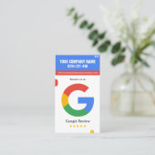 Carte De Visite Google Review Card Pour toute entreprise (Debout devant)