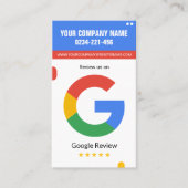Carte De Visite Google Review Card Pour toute entreprise (Devant)