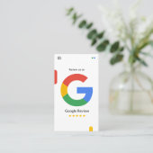 Carte De Visite Google Review Card Pour toute entreprise (Debout devant)