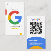 Carte De Visite Google Review Card Pour toute entreprise (Devant / Derrière)
