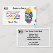 Carte De Visite Google Review moderne W/ QR Code Modèle (Devant / Derrière)