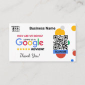 Carte De Visite Google Review moderne W/ QR Code Modèle (Devant)