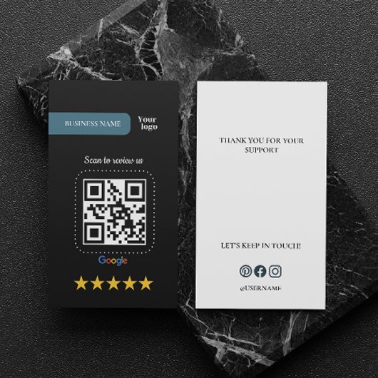 Carte De Visite Google Review My Business Ajouter Logo Code Qr