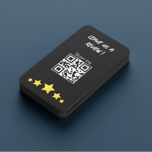 Carte De Visite Google Review My Business manuscrit Qr Code