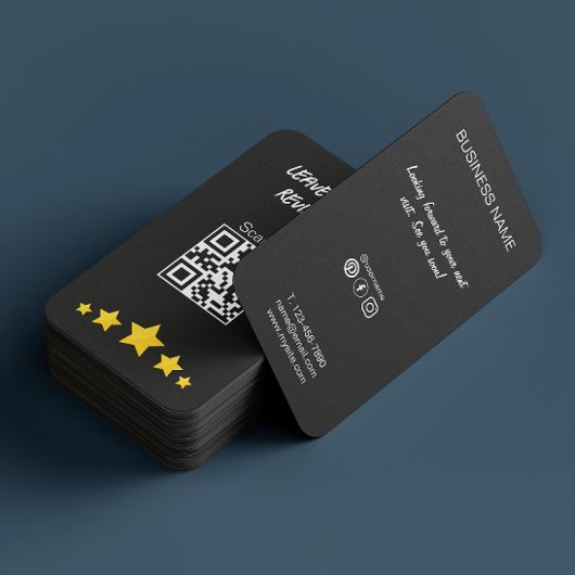 Carte De Visite Google Review My Business manuscrit Qr Code