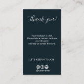 Carte De Visite Google Review My Business Script Merci Qr Code (Dos)