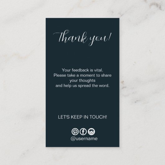 Carte De Visite Google Review My Business Script Merci Qr Code (Dos)