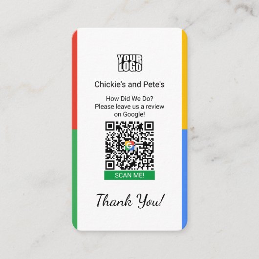 Carte de visite Google Review Pour Petites Entrepr (Devant)