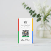 Carte de visite Google Review Pour Petites Entrepr (Debout devant)