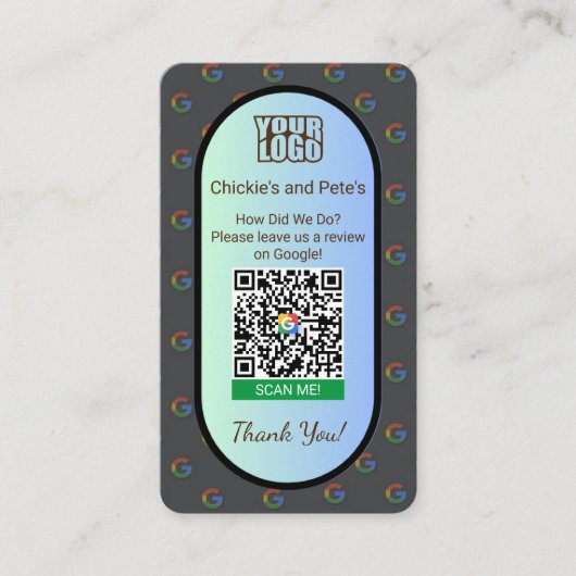 Carte de visite Google Review Pour Petites Entrepr (Devant)