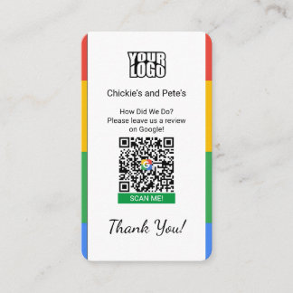 Carte de visite Google Review Pour Petites Entrepr