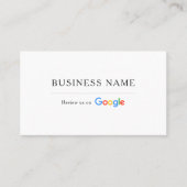 Carte De Visite Google Review QR Code (Devant)