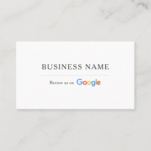 Carte De Visite Google Review QR Code (Devant)