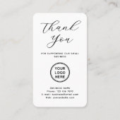 Carte De Visite Google Review QR Code Merci (Dos)