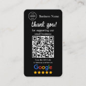 Carte De Visite Google Review Request Card with QR code (Devant)