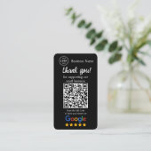 Carte De Visite Google Review Request Card with QR code (Debout devant)
