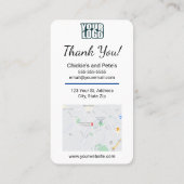 Carte De Visite Google Review With Map & QR Code Link Modèle (Dos)