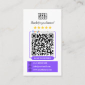 Carte De Visite Google Reviews | Avis sur l'entreprise Code QR Vio (Devant)