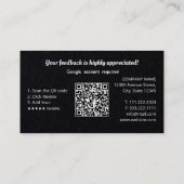 Carte De Visite Google Reviews Premium QR (Dos)