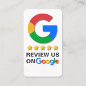 Carte De Visite Google Revoir le code QR Appuyer sur pour examiner (Devant)