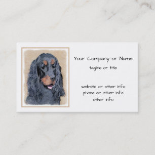 Carte De Visite Gordon Setter Peinture - Joli art original chien