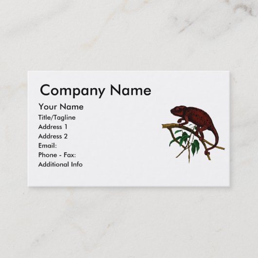 Carte De Visite Goth Chameleon (Devant)