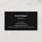 Carte De Visite Goth Crâne avec Fleurs rouges et Feuilles d'or (Dos)