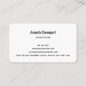 Carte De Visite Goth Crâne avec Fleurs rouges et Feuilles d'or (Dos)