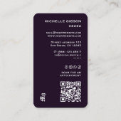 Carte De Visite Goth Skull Tattoo Artist Logo Tattooist Modern (Dos)