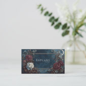 Carte De Visite Gothic Fairytale Midnight Rose Crescent Moon (Debout devant)