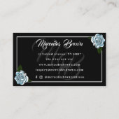 Carte De Visite Gothic Punk Boot Rose Black Tattoo Artist (Dos)