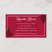 Carte De Visite Gothic Punk Boot Rose Red Tattoo Artist (Dos)