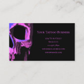 Carte De Visite Gothique Cool crâne rose violet noir Macabre (Dos)