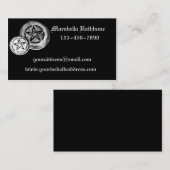 Carte de visite gothique de pentagrammes (Devant / Derrière)