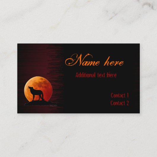 Carte de visite gothique de style (Devant)